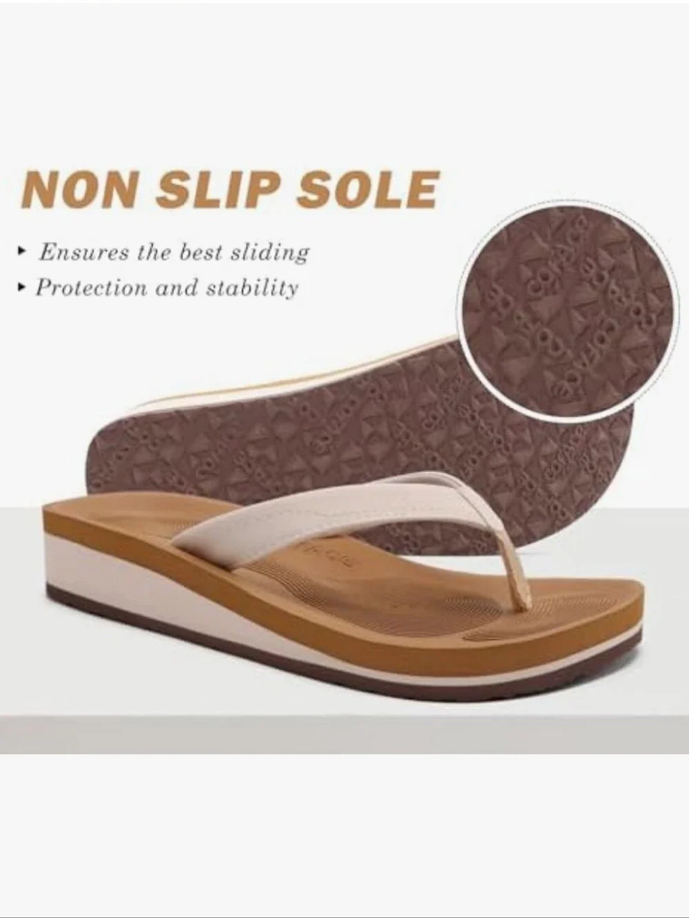 COFACE Metallic Slide SlipOn Flip-Flop Wedge Sandals NWT